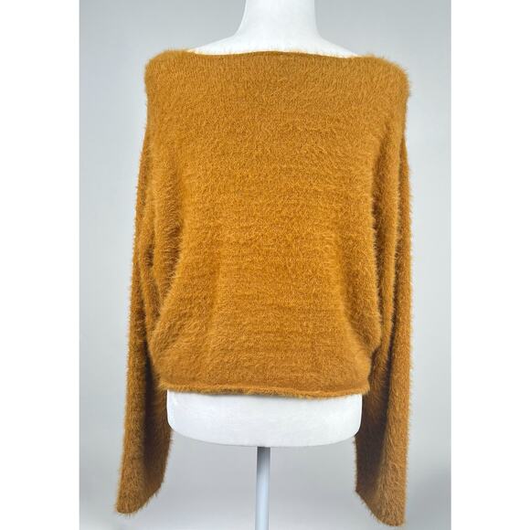Anthropologie Pilcro Cropped Eyelash Sweater LP Large Petite Cozy Boho Soft - Picture 4 of 10